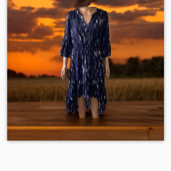 ARIAT high-low ruffled dress, black/lilac/white, size
S/P-EUC-Tier details-❤️😍 - Picture 7 of 15